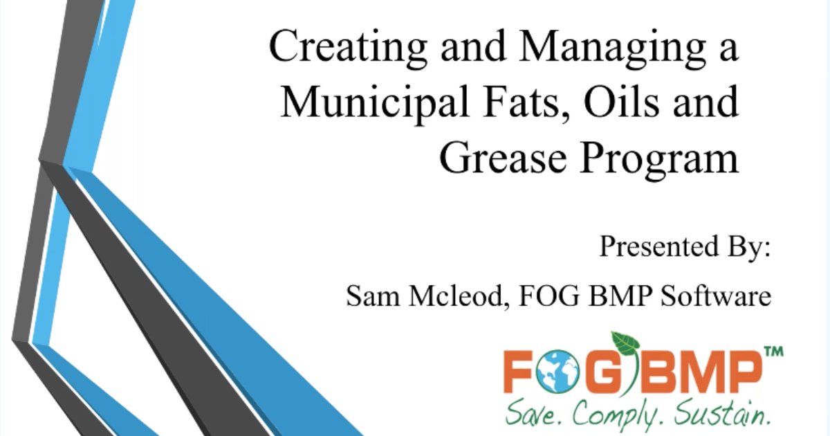 Fats, Oils, Grease (FOG) Program